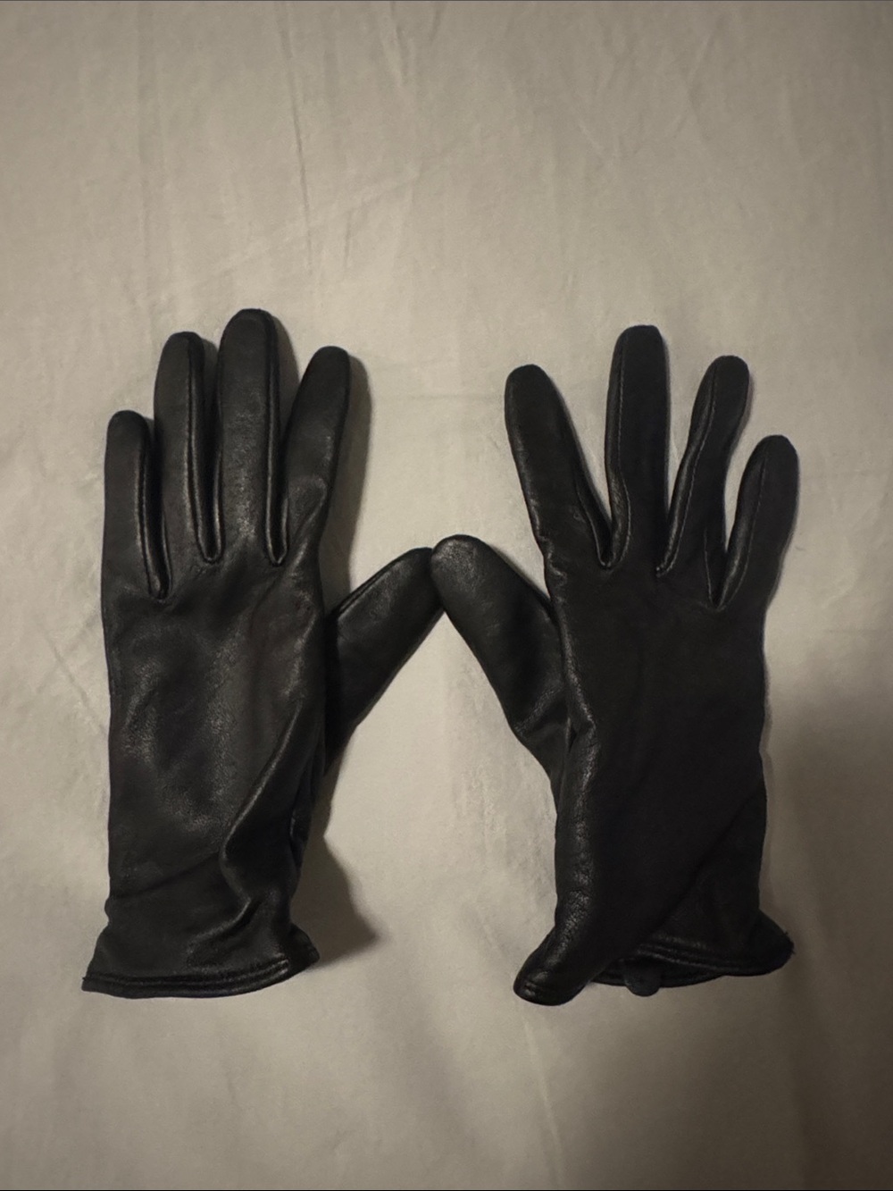 Charter Club Black Leather Women's Gloves
